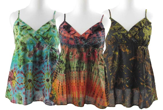 collection of ruffle tanks