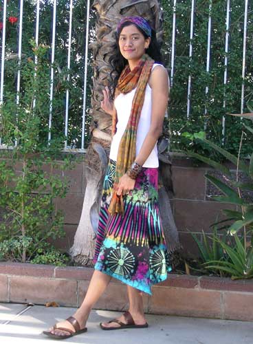Gigi in Tie Dye Wrap Skirt